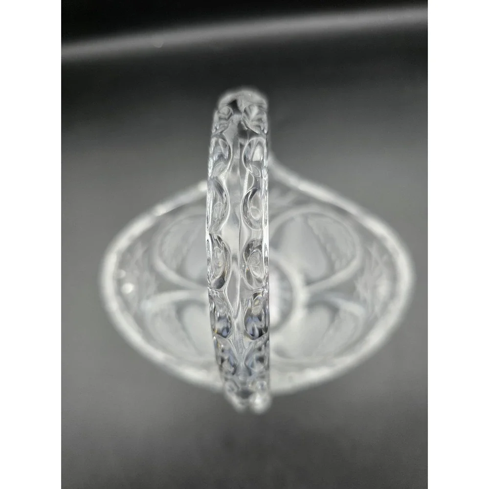 Bohemian Lead Crystal Basket Cut & Frosted‎ Pear Design 8